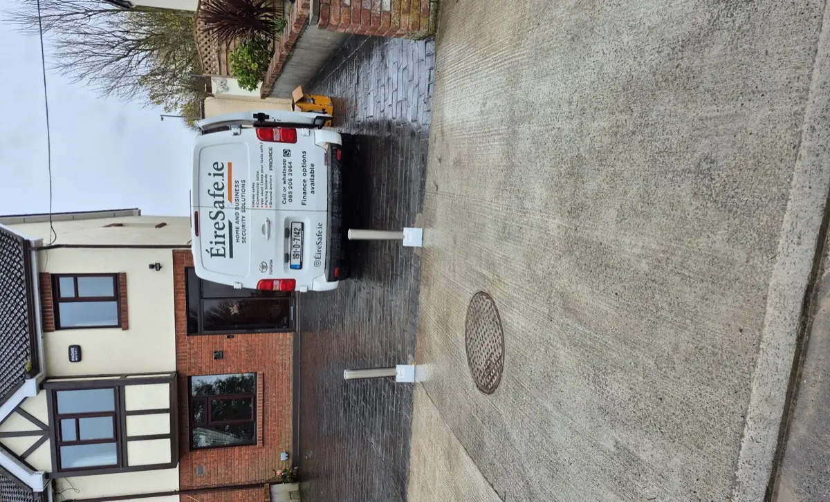 EireSafe retractable driveway bollards installed at a home in Ireland
